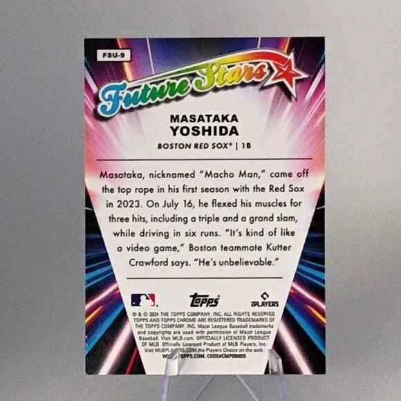 2024 Topps Chrome Update Series - Future Stars Masataka Yoshida #FSU-9 REFRACTOR - Picture 5 of 5